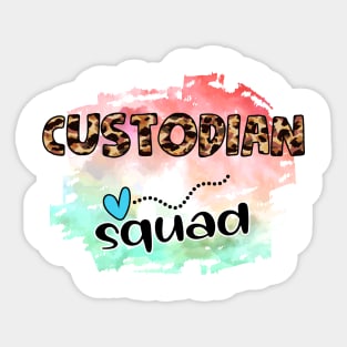 Custodian Squad School Cleaning Staff Custodian Appreciate Sticker